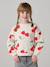 Sweat fille motifs fantaisie beige imprimé+blanc imprimé+rose+vanille - vertbaudet enfant 