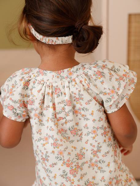 Babyset met jurk slip en haarband ecru - vertbaudet enfant 