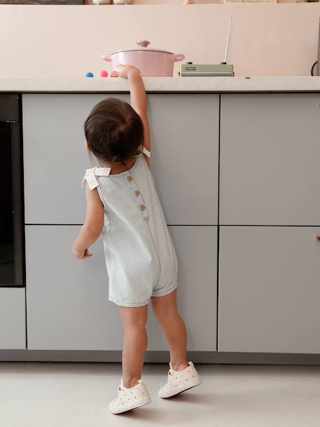Combishort bébé fille coton rayé bleu - vertbaudet enfant 