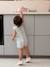 Katoenen combishort babymeisjes blauw, gestreept - vertbaudet enfant 