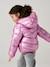 Doudoune fille légère à capuche effet brillant métallisé rose - vertbaudet enfant 