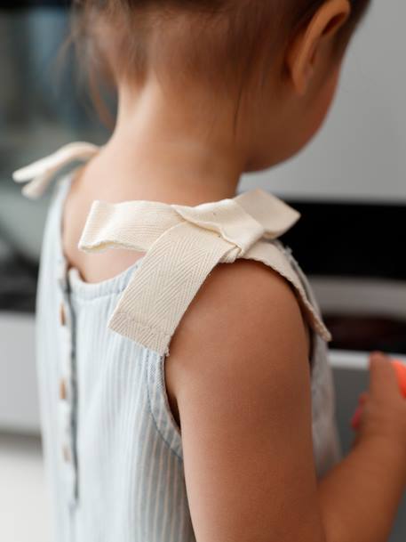 Combishort bébé fille coton rayé bleu - vertbaudet enfant 