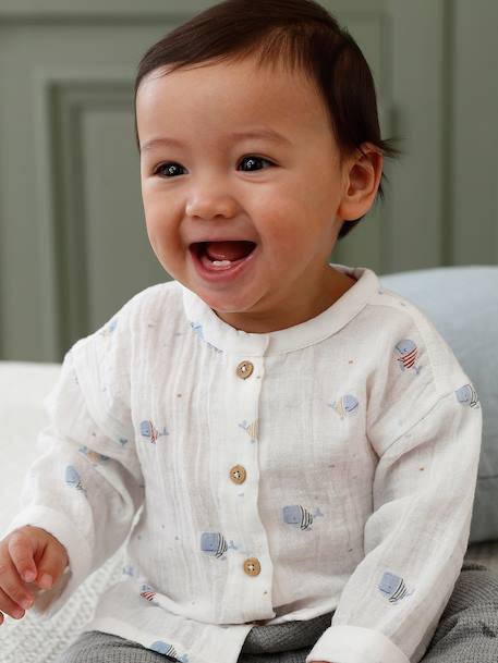 Chemise bébé garçon gaze de coton  - vertbaudet enfant
