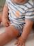Badstoffen babyset met T-shirt en short blauw, gestreept+taupe - vertbaudet enfant 