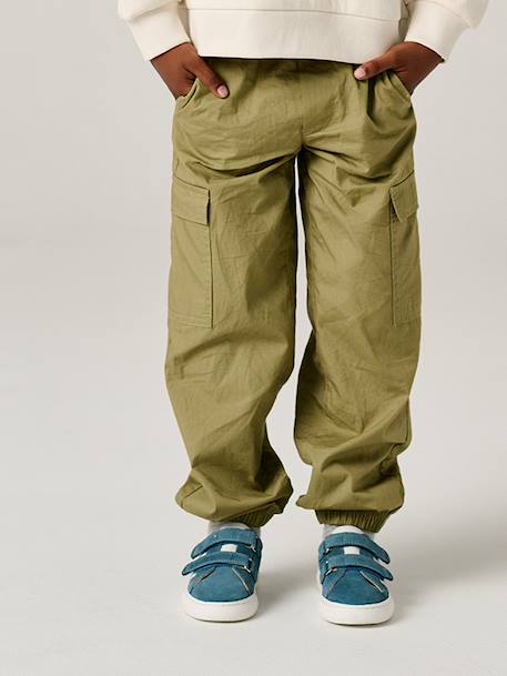 Lichte cargobroek beige+olijf - vertbaudet enfant 