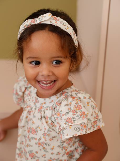 Babyset met jurk slip en haarband ecru - vertbaudet enfant 