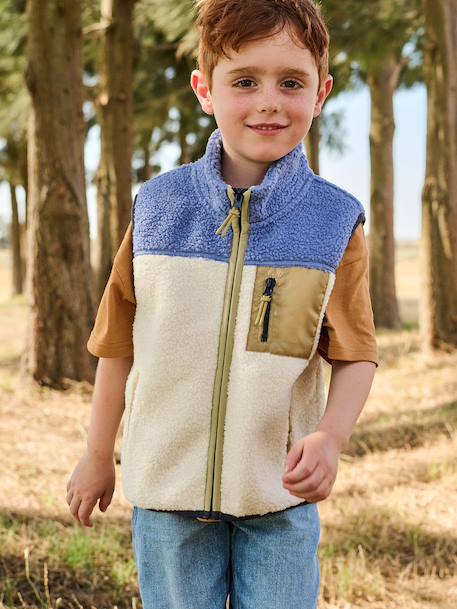 Garçon-Gilet garçon sans manches en sherpa