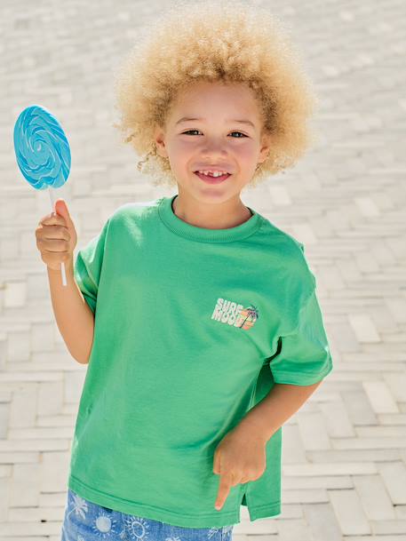 T-shirt garçon manches courtes vert - vertbaudet enfant 