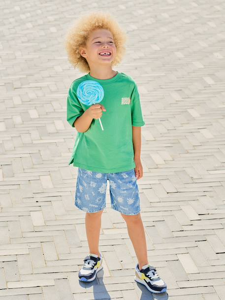 T-shirt garçon manches courtes vert - vertbaudet enfant 