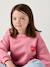 Sweat fille motif imprimé anthracite+corail+encre+pivoine+sauge+vanille+violet+violine - vertbaudet enfant 