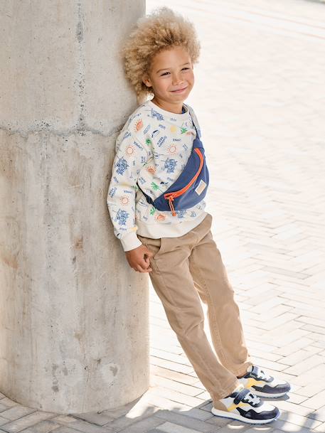 Sweat garçon col rond écru - vertbaudet enfant 