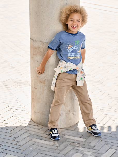 Pantalon garçon  fluide facile à enfiler garçon beige+bleu moyen+bleu nuit+terracotta+vert sauge - vertbaudet enfant 