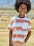 T-shirt garçon rayé orange imprimé - vertbaudet enfant 