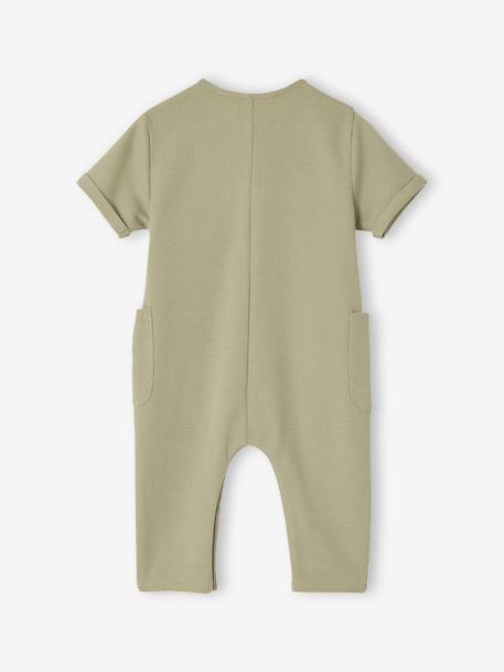 Jumpsuit met honingraatmotief baby saliegroen - vertbaudet enfant 