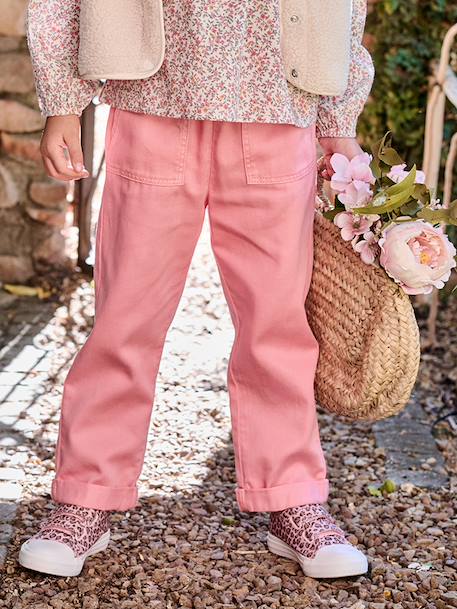 Fille-Pantalon-Pantalon fille style paperbag Lyocell fluide 