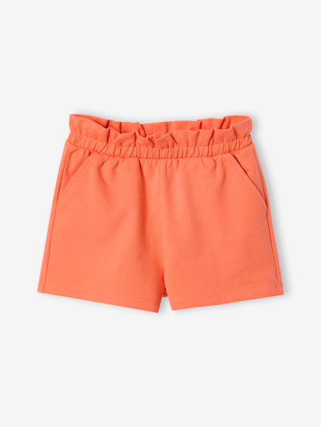 Lot de 2 shorts fille molleton léger mandarine+marine+vert d'eau - vertbaudet enfant 