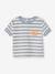 Badstoffen babyset met T-shirt en short blauw, gestreept+taupe - vertbaudet enfant 