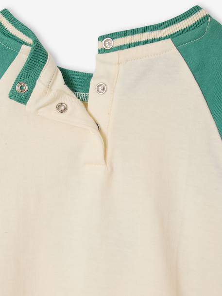 T-shirt  bébé 'cool baby' manches longues moutarde+vert - vertbaudet enfant 