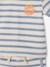 Badstoffen babyset met T-shirt en short blauw, gestreept+taupe - vertbaudet enfant 