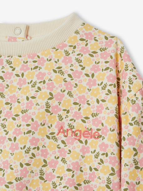 Babysweater met print vanille - vertbaudet enfant 