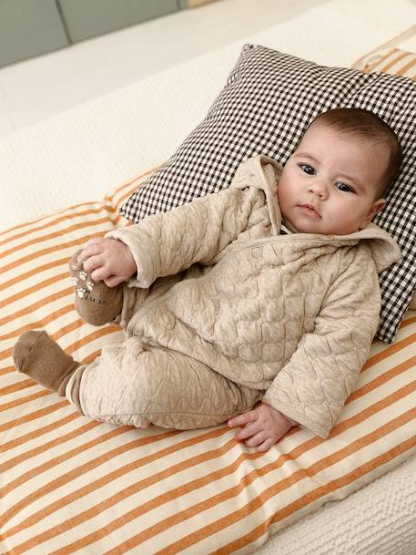 Combipilote bébé en jersey beige chiné - vertbaudet enfant 