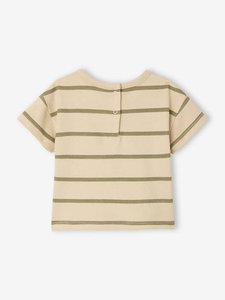 T-shirt bébé rayé en coton rayé bleu+rayé vert - vertbaudet enfant 
