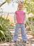 Pull 2 en 1 fille manches bleu grisé+rose - vertbaudet enfant 