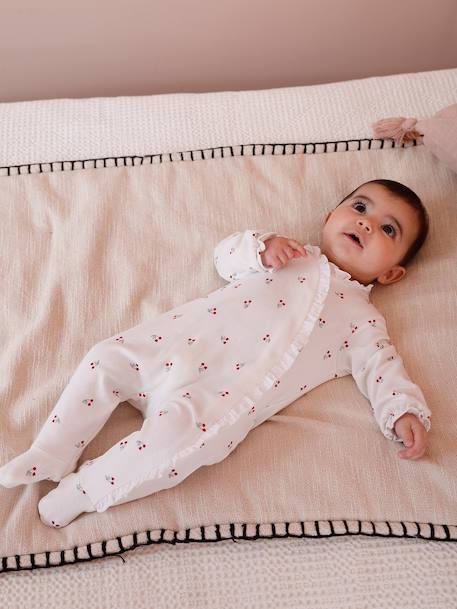 Pyjama Naissance fille cerise écru - vertbaudet enfant 