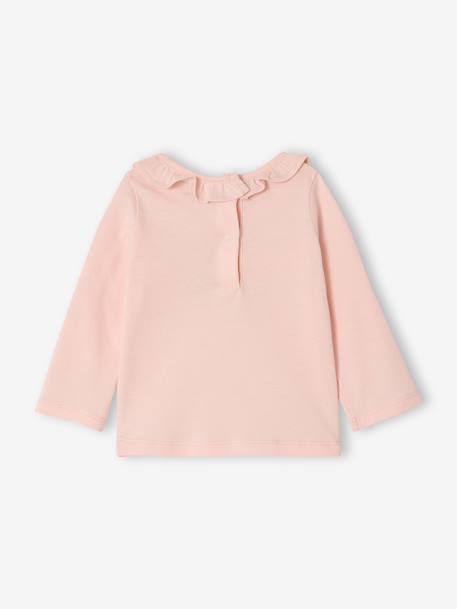 Lot 2 T-shirt manches longues collerette rose pâle - vertbaudet enfant 