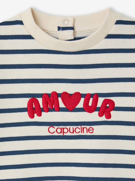 Babyset met jurk en legging personaliseerbaar marineblauw, gestreept - vertbaudet enfant 