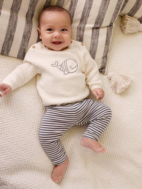 Babypakje voor jongens in tricot blauw - vertbaudet enfant 
