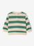 Gestreepte sweater baby lange mouwen groen, gestreept - vertbaudet enfant 