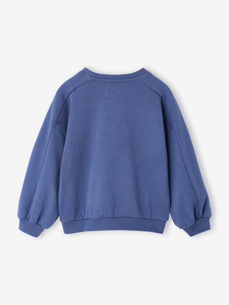 Sweat fille motif fantaisie écru+gris chiné+indigo - vertbaudet enfant 