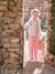 Pantalon fille style paperbag Lyocell fluide kaki+rose - vertbaudet enfant 