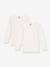 Lot 2 tee-shirts manches longues Petit Bateau blanc - vertbaudet enfant 
