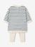 Babyset met jurk en legging personaliseerbaar marineblauw, gestreept - vertbaudet enfant 