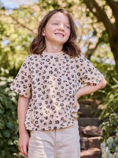 -T-shirt fille imprimé manches courtes 