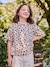 T-shirt fille imprimé manches courtes anthracite+beige+jaune pâle+sable - vertbaudet enfant 