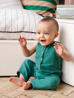 -Combinaison longue bébé gaze de coton