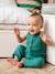 Combinaison longue bébé gaze de coton vert émeraude - vertbaudet enfant 