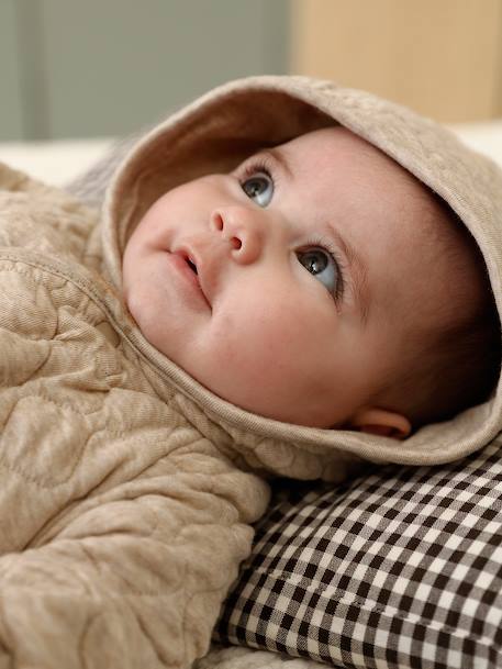 Combipilote bébé en jersey beige chiné - vertbaudet enfant 
