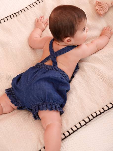 Denim bloomer voor babymeisjes stone - vertbaudet enfant 