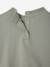 Babysweater met ronde kraag Basics ecru+saliegroen - vertbaudet enfant 