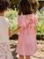 Jurk meisjes Vichy knopen rug koraal - vertbaudet enfant 