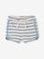 Ensemble bébé tee-shirt + short en éponge rayé bleu+taupe - vertbaudet enfant 