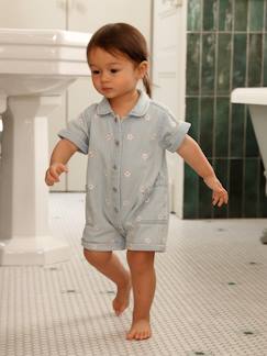 -Combishort bébé fille denim