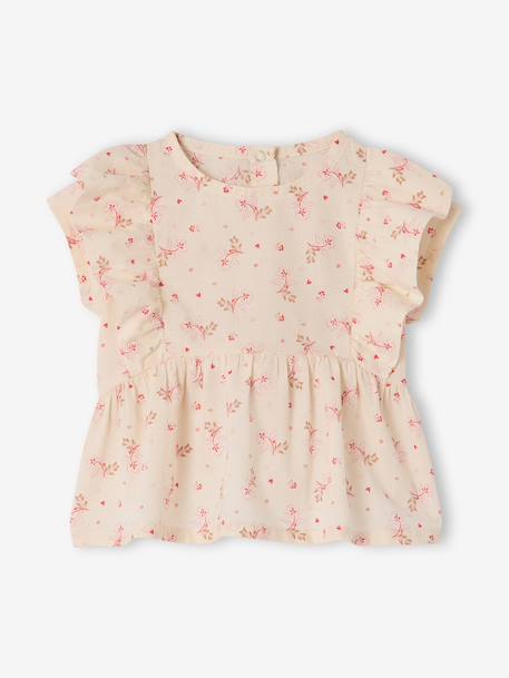 Ensemble short blouse bébé fille écru - vertbaudet enfant 
