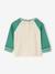 'Cool baby' babyshirt met lange mouwen en van biokatoen groen+mosterdgeel - vertbaudet enfant 