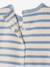 Ensemble bébé tee-shirt + short en éponge rayé bleu+taupe - vertbaudet enfant 