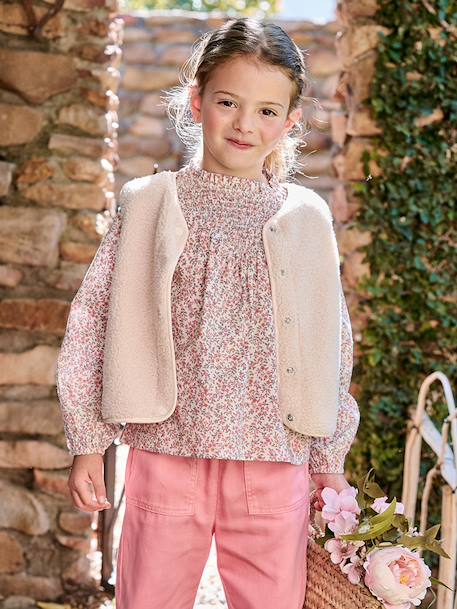 Fille-Manteau, veste-Gilet sans manches fille en sherpa 